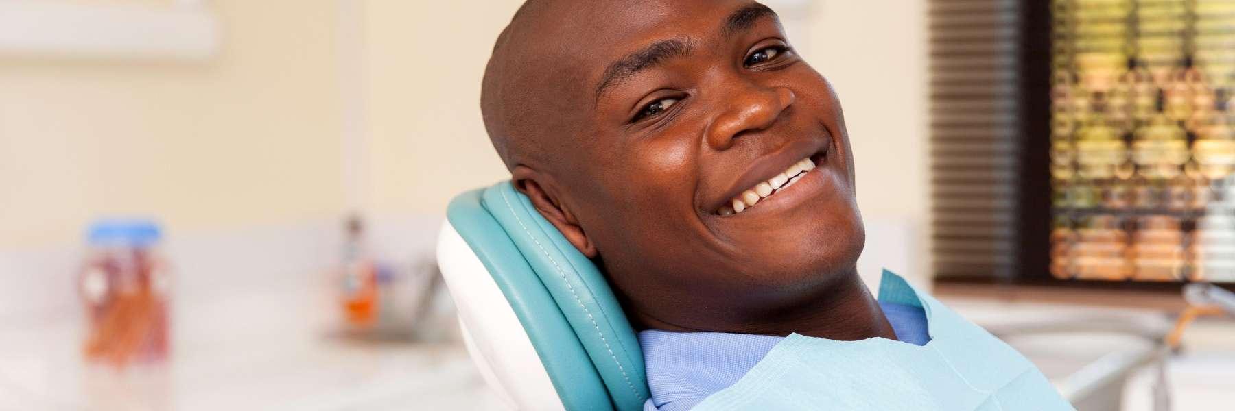 man getting new dental implants in bonita springs