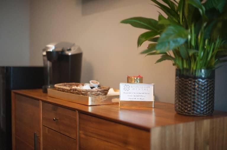 Complimentary beverages at dentist office in Bonita Springs
